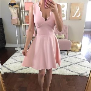 Pink Scallop Dress